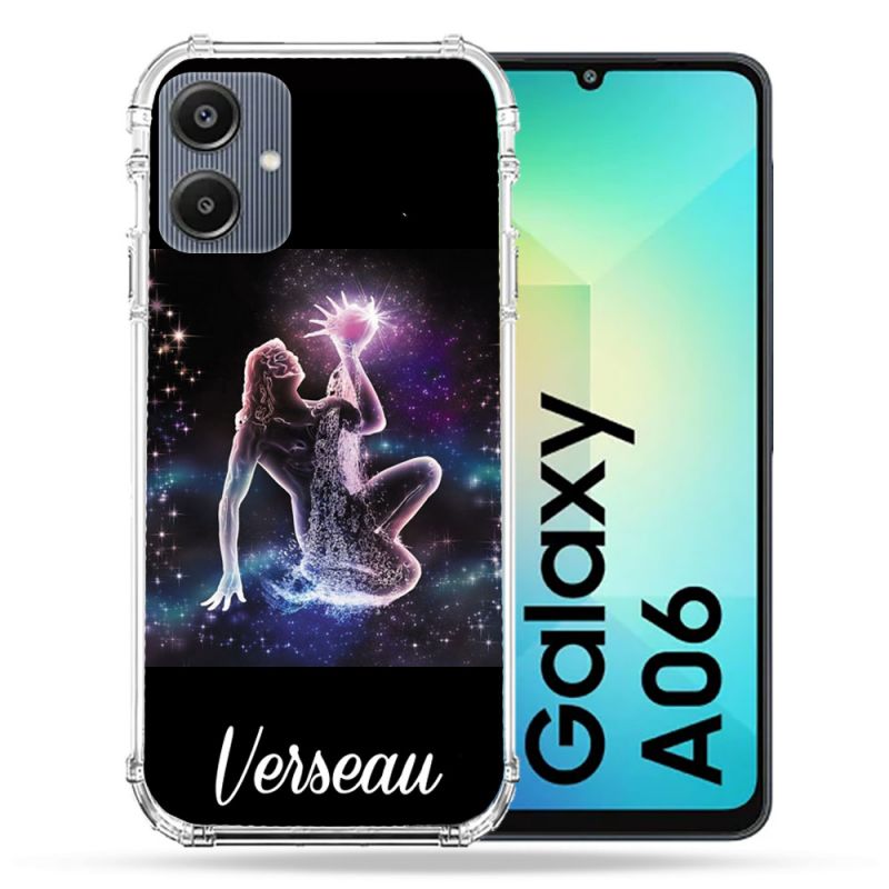 Coque Renforcée Pour Samsung Galaxy A06 Signe Zodiaque 2 Verseau