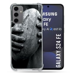 Coque Renforcée Pour Samsung Galaxy S24 FE Sport Rugby Ballon Vintage