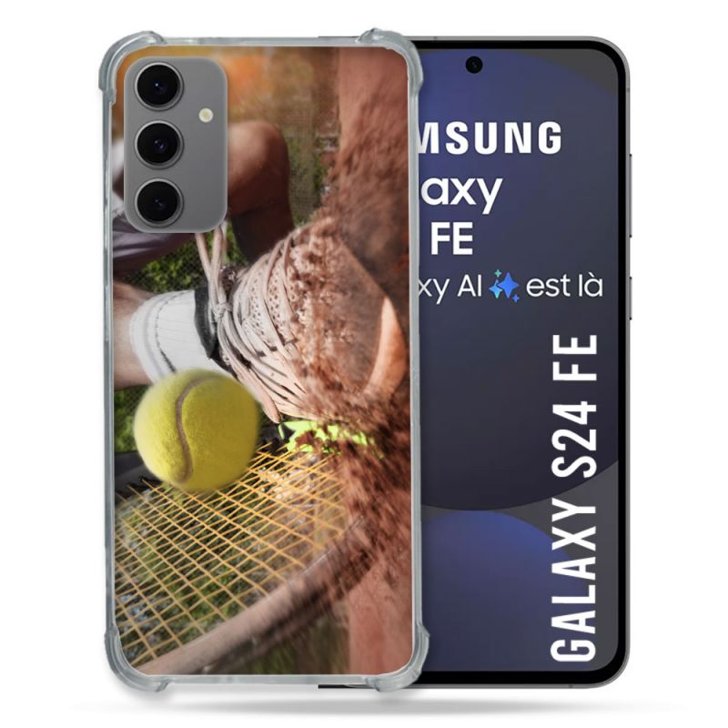 Coque Renforcée Pour Samsung Galaxy S24 FE Sport Tennis Glissade