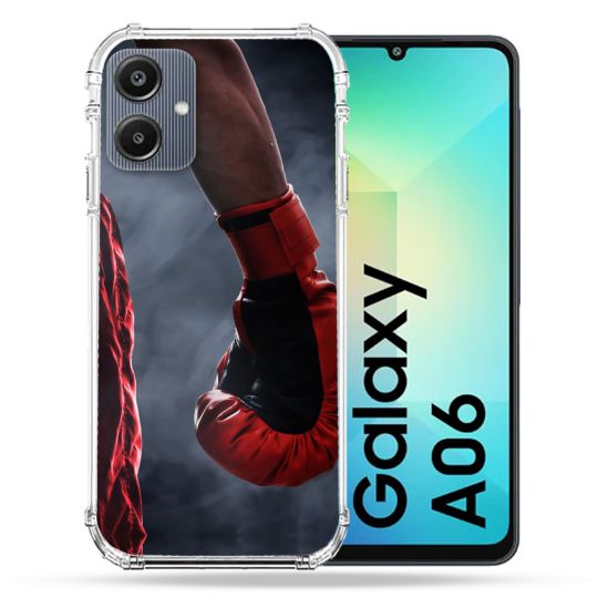 Coque Renforcée Pour Samsung Galaxy A06 Sport Boxe Gant Rouge
