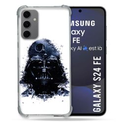 Coque Renforcée Pour Samsung Galaxy S24 FE Star Wars - Dark Vador Blanc