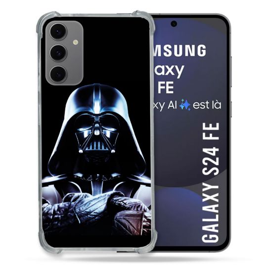 Coque Renforcée Pour Samsung Galaxy S24 FE Star Wars - Dark Vador Noir