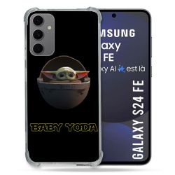 Coque Renforcée Pour Samsung Galaxy S24 FE Star Wars - Yoda bebe noir