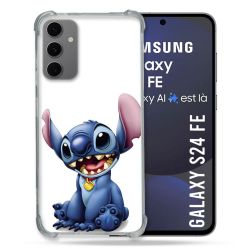 Coque Renforcée Pour Samsung Galaxy S24 FE Stitch Blanc