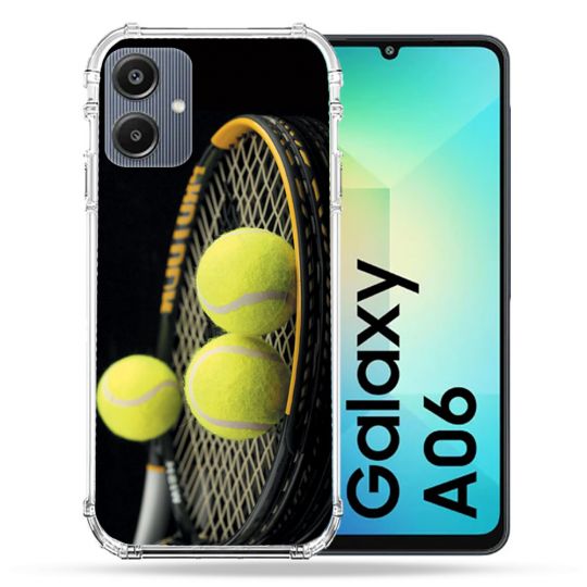 Coque Renforcée Pour Samsung Galaxy A06 Sport Tennis Balls