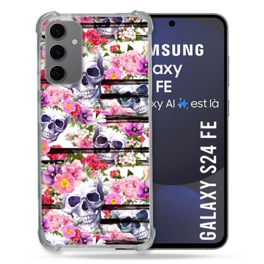 Coque Renforcée Pour Samsung Galaxy S24 FE Tete de Mort Pattern