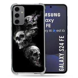 Coque Renforcée Pour Samsung Galaxy S24 FE Tete de Mort Triple