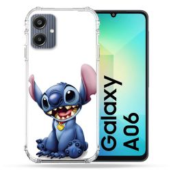Coque Renforcée Pour Samsung Galaxy A06 Stitch Blanc