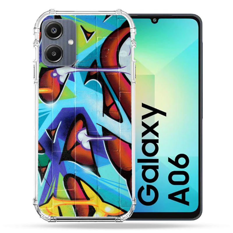 Coque Renforcée Pour Samsung Galaxy A06 Street Art Graf Color
