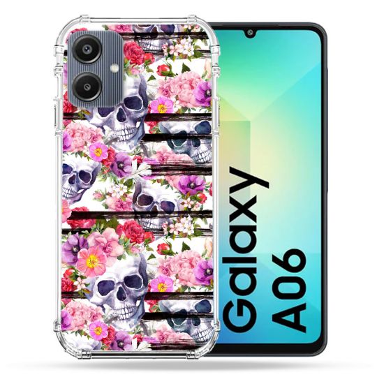 Coque Renforcée Pour Samsung Galaxy A06 Tete de Mort Pattern
