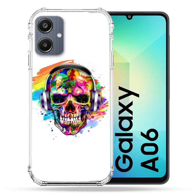 Coque Renforcée Pour Samsung Galaxy A06 Tete de Mort Tag