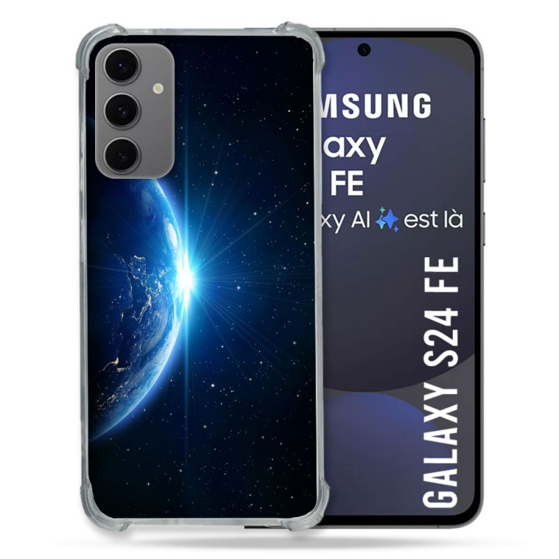 Coque Renforcée Pour Samsung Galaxy S24 FE Univers Planete Terre