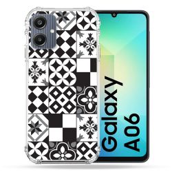 Coque Renforcée Pour Samsung Galaxy A06 Texture Carreau Ciment Noir