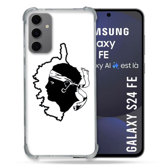 Coque Renforcée Pour Samsung Galaxy S24 FE Voyage Corse Blanc