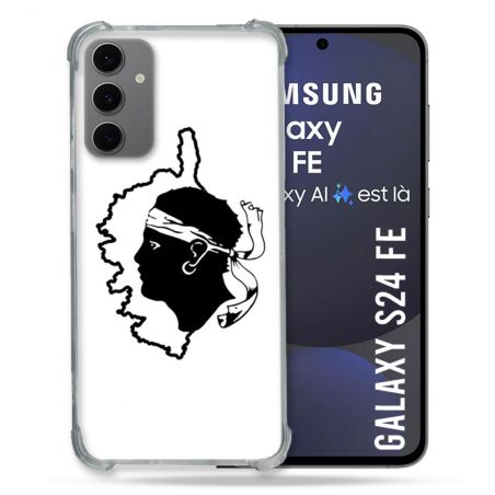 Coque Renforcée Pour Samsung Galaxy S24 FE Voyage Corse Blanc
