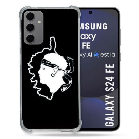 Coque Renforcée Pour Samsung Galaxy S24 FE Voyage Corse Noir