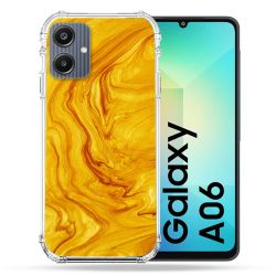 Coque Renforcée Pour Samsung Galaxy A06 Texture Marbre Jaune