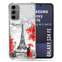 Coque Renforcée Pour Samsung Galaxy S24 FE Voyage France Paris Rouge
