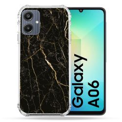 Coque Renforcée Pour Samsung Galaxy A06 Texture Marbre Noir