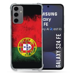 Coque Renforcée Pour Samsung Galaxy S24 FE Voyage Portugal Drapeau