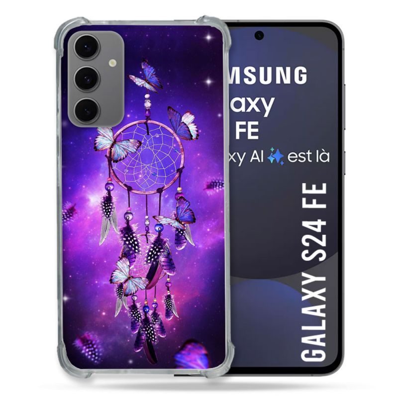 Coque Renforcée Pour Samsung Galaxy S24 FE Zen Attrape Reve Papillon