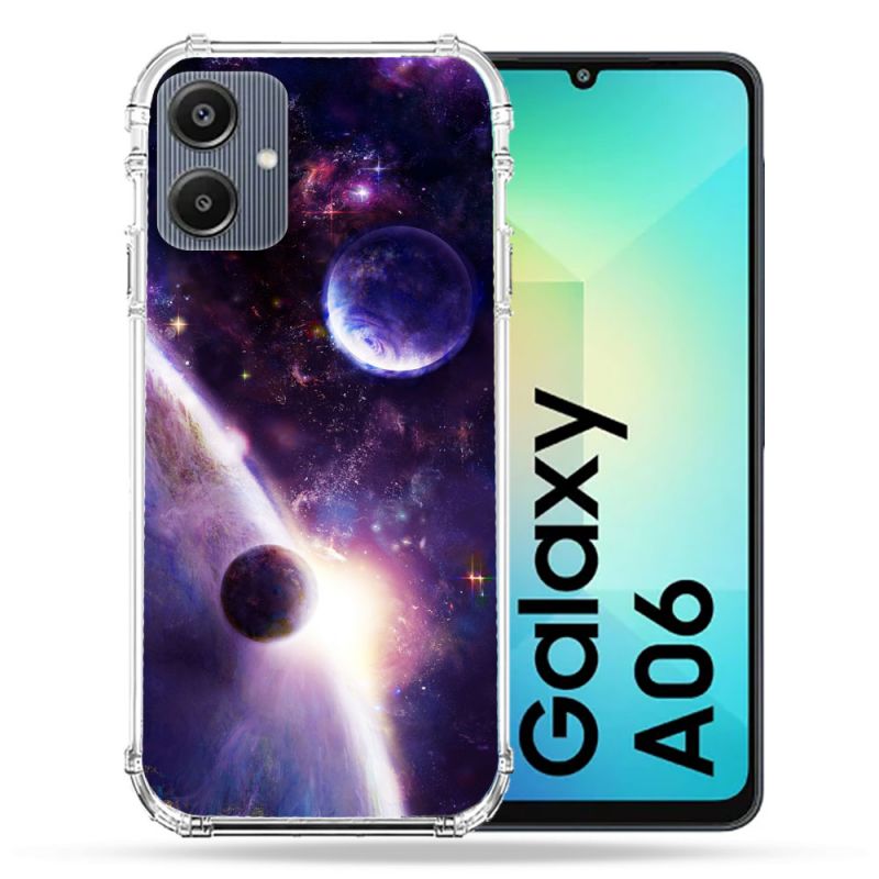Coque Renforcée Pour Samsung Galaxy A06 Univers Planete Stellaire
