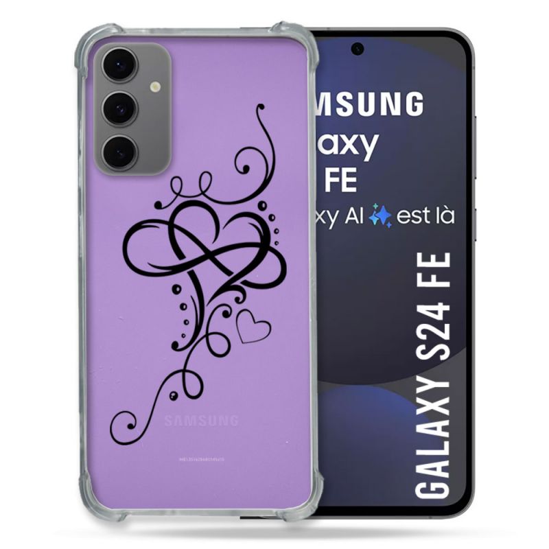 Coque Transparente Pour Samsung Galaxy S24 FE Cœur infini