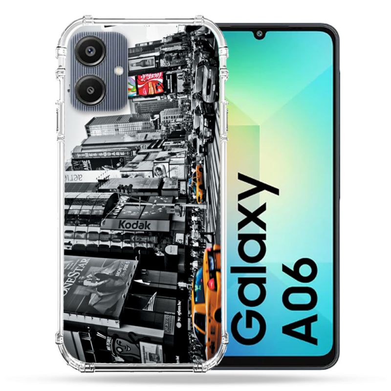 Coque Renforcée Pour Samsung Galaxy A06 Voyage Amerique USA New York Taxi