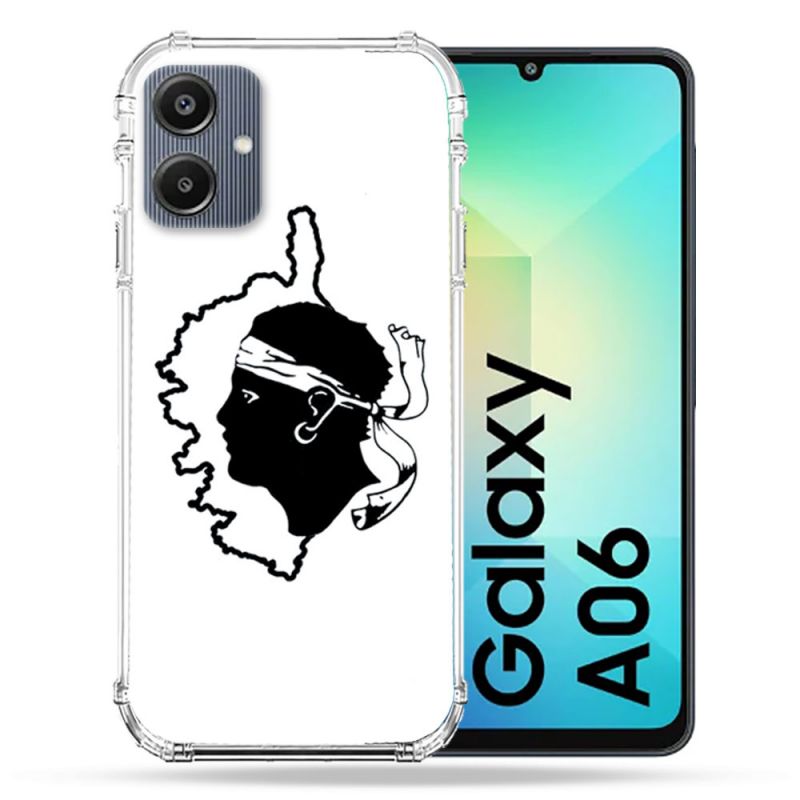 Coque Renforcée Pour Samsung Galaxy A06 Voyage Corse Blanc