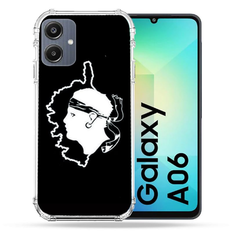 Coque Renforcée Pour Samsung Galaxy A06 Voyage Corse Noir