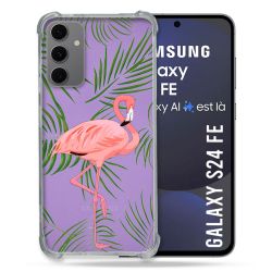 Coque Transparente Pour Samsung Galaxy S24 FE Flamant Rose