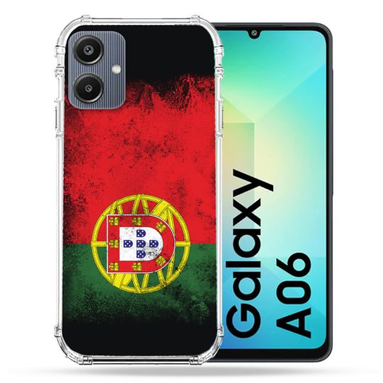 Coque Renforcée Pour Samsung Galaxy A06 Voyage Portugal Drapeau