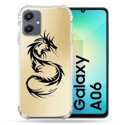 Coque Transparente Pour Samsung Galaxy A06 Dragon Noir