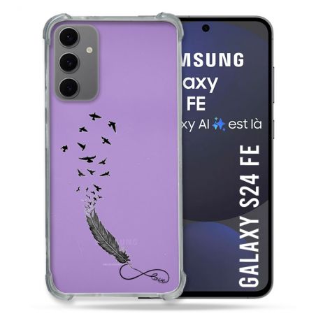 Coque Transparente Pour Samsung Galaxy S24 FE Plume Infini