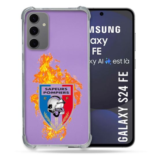 Coque Transparente Pour Samsung Galaxy S24 FE Pompier Feu