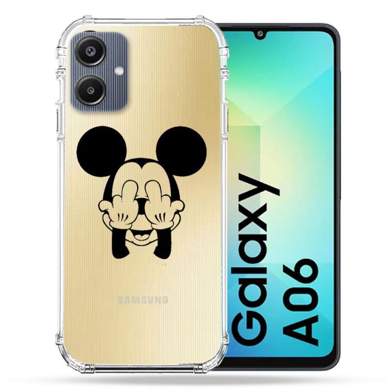Coque Transparente Pour Samsung Galaxy A06 Mickey doigt