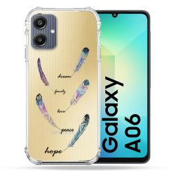Coque Transparente Pour Samsung Galaxy A06 Plume Couleur