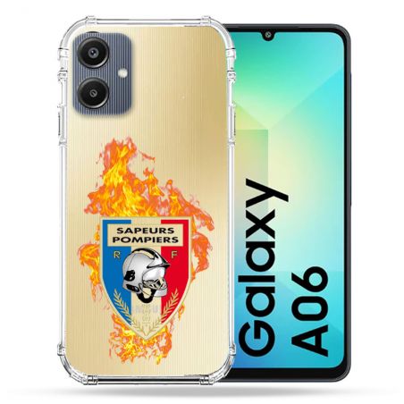 Coque Transparente Pour Samsung Galaxy A06 Pompier Feu