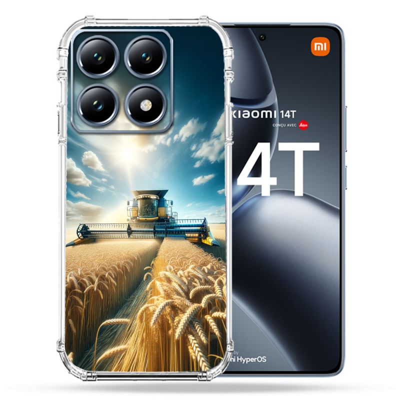 Coque Renforcée Pour Xiaomi 14T / 14T Pro Agriculture Moissonneuse Blé