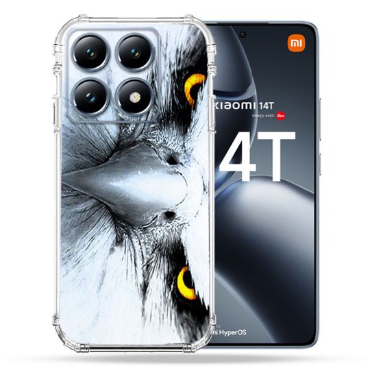 Coque Renforcée Pour Xiaomi 14T / 14T Pro Animal Aigle Royal Blanc