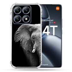 Coque Renforcée Pour Xiaomi 14T / 14T Pro Animal Elephant Noir