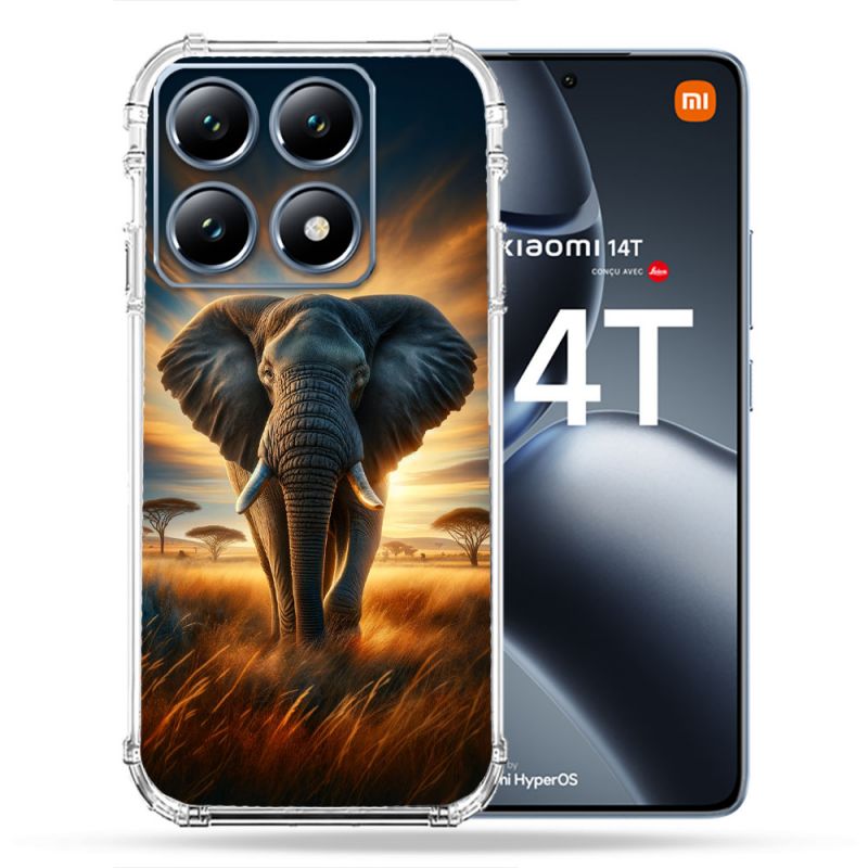 Coque Renforcée Pour Xiaomi 14T / 14T Pro Animal Elephant Savane