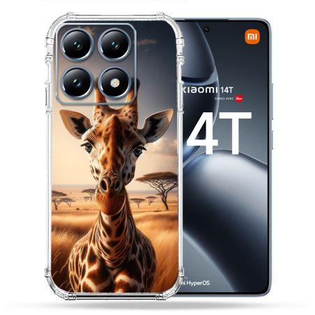 Coque Renforcée Pour Xiaomi 14T / 14T Pro Animal Girafe Savane