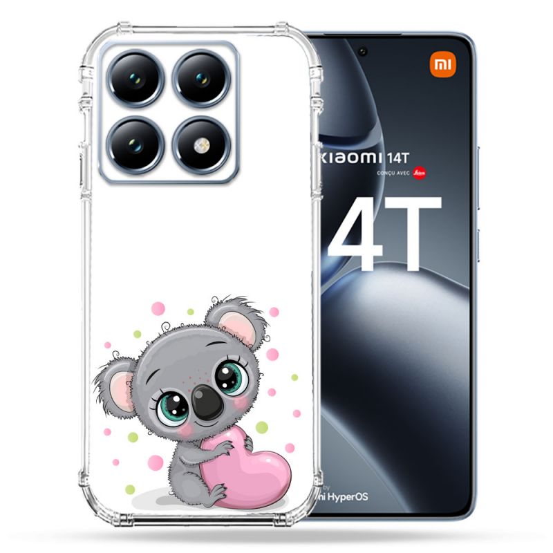 Coque Renforcée Pour Xiaomi 14T / 14T Pro Animal Koala Cœur