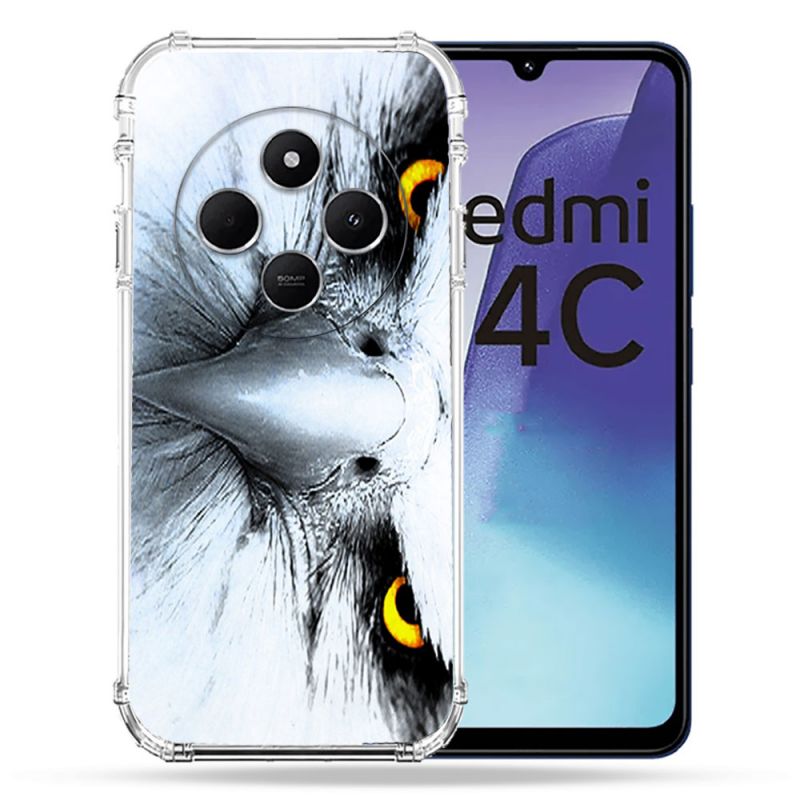 Coque Renforcée Pour Xiaomi Redmi 14C 4G Animal Aigle Royal Blanc