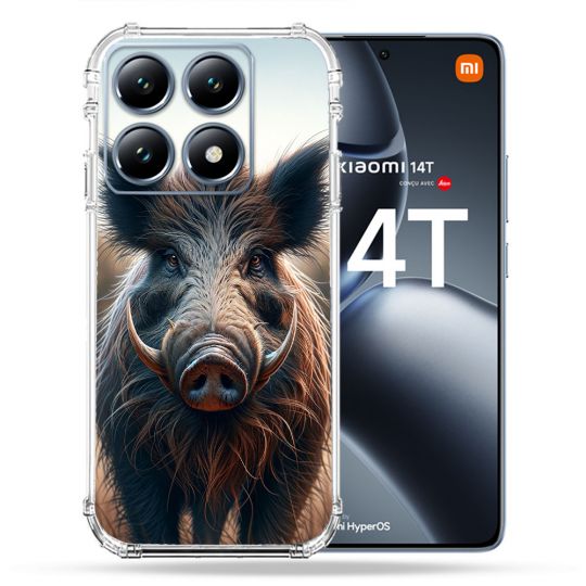 Coque Renforcée Pour Xiaomi 14T / 14T Pro Chasse Sanglier Attaque