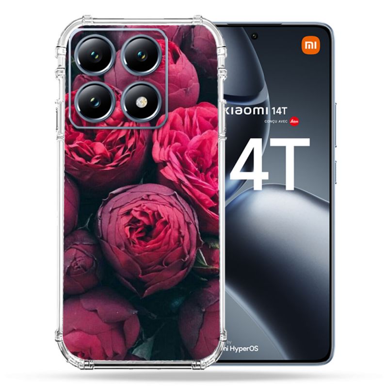 Coque Renforcée Pour Xiaomi 14T / 14T Pro Fleur Pivoine