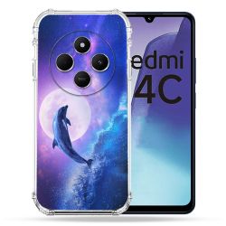 Coque Renforcée Pour Xiaomi Redmi 14C 4G Animal Dauphin Vague