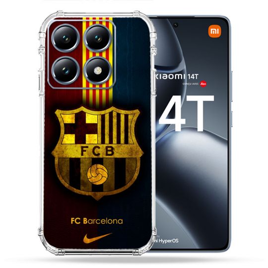 Coque Renforcée Pour Xiaomi 14T / 14T Pro Foot FC Barcelone Vintage