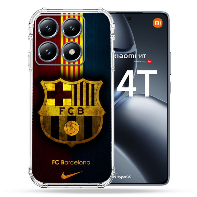 Coque Renforcée Pour Xiaomi 14T / 14T Pro Foot FC Barcelone Vintage